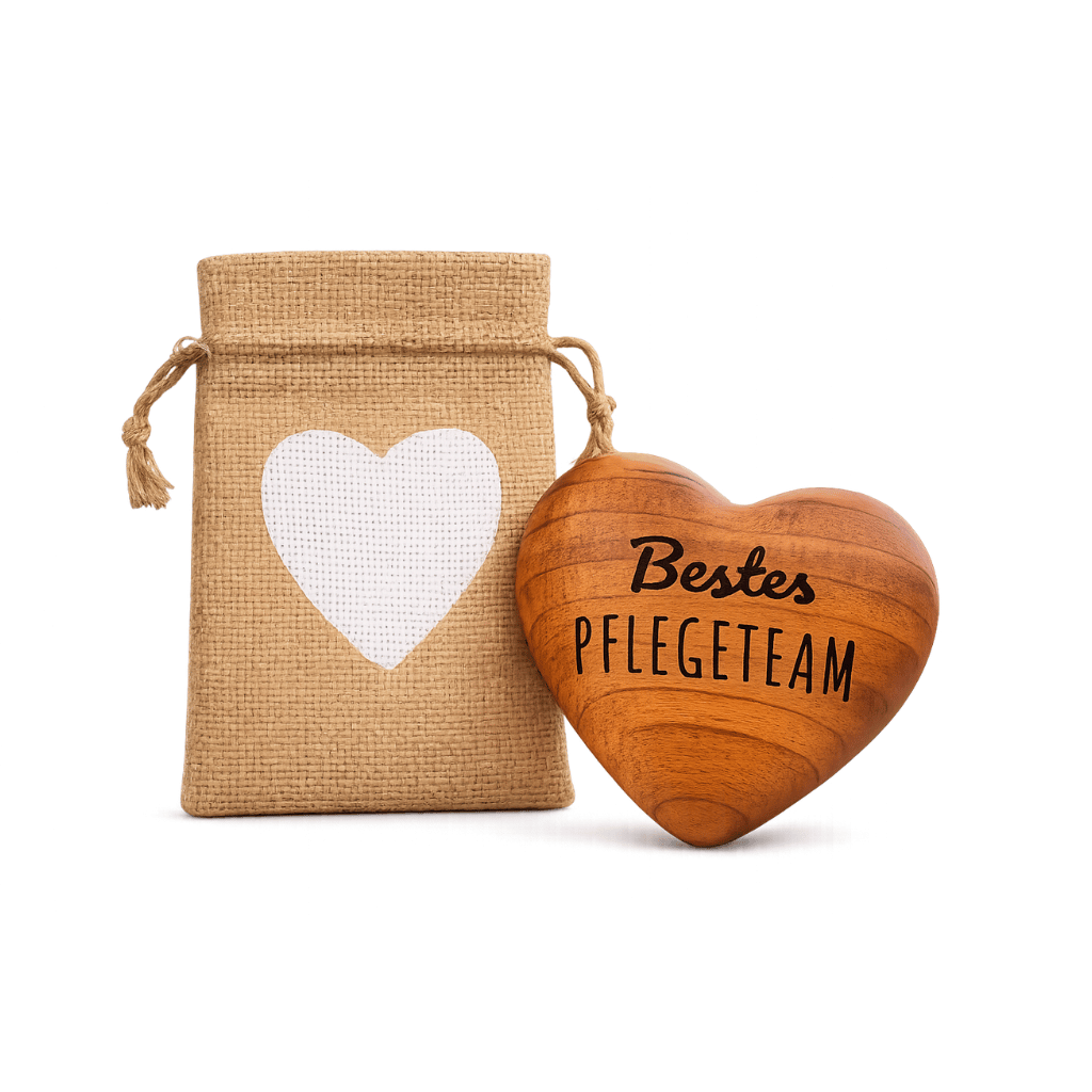 Handschmeichler "Bestes Pflegeteam" mit Jute Beutel