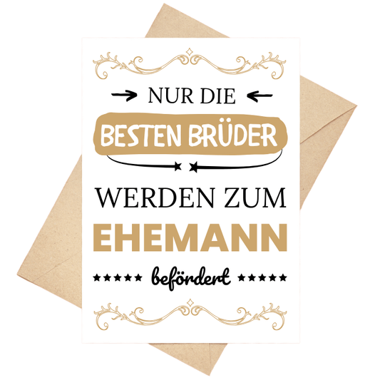 Hochzeitskarte Glückwunschkarte "Bruder"
