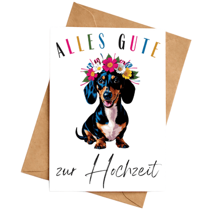 Hochzeitskarte "Dackel"