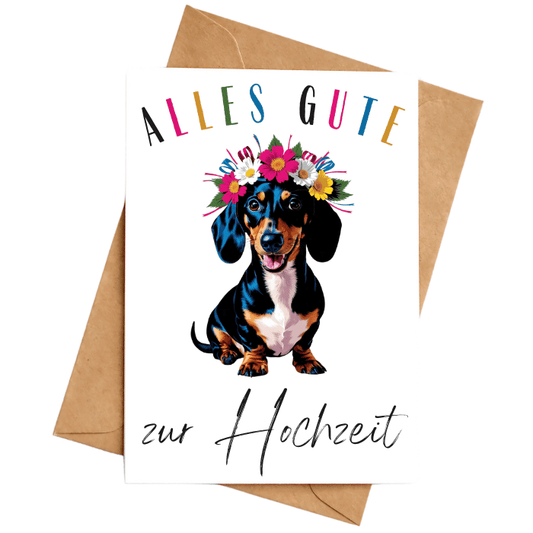 Hochzeitskarte "Dackel"