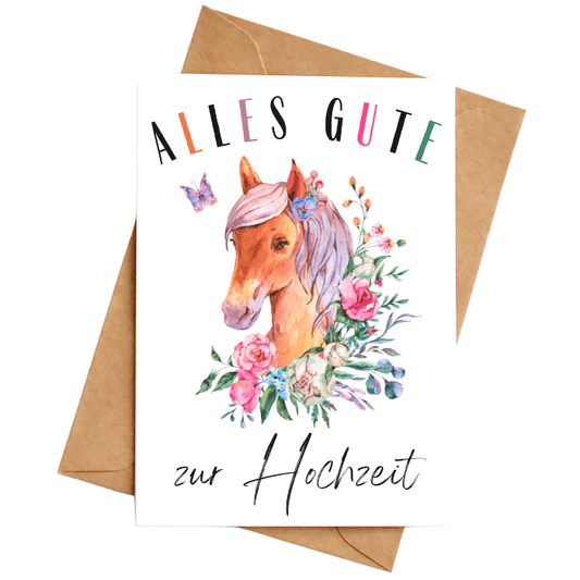 Hochzeitskarte Pferd