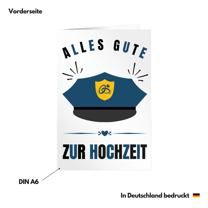 Hochzeitskarte Polizei Vorderseite