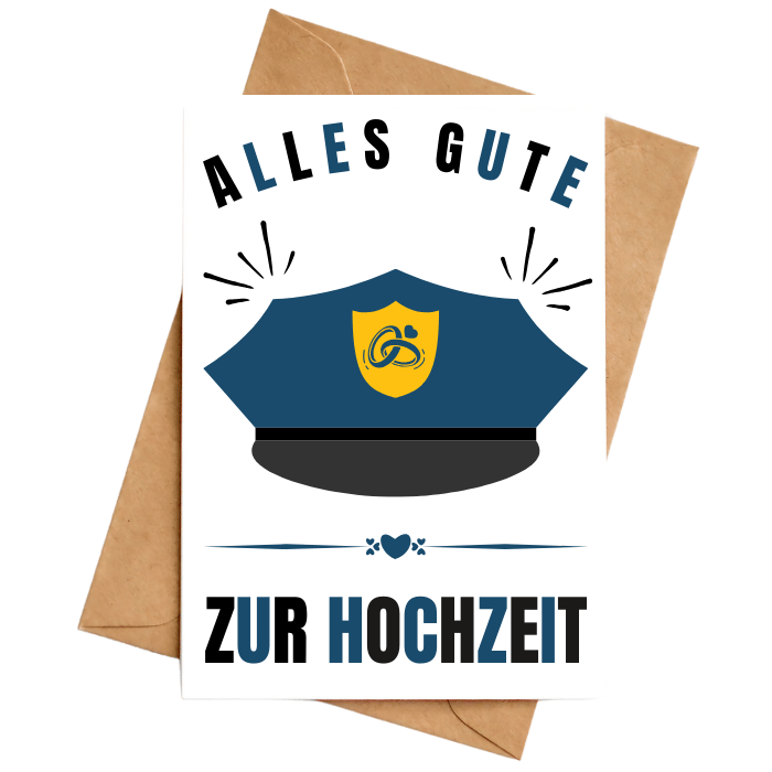 Hochzeitskarte Polizei 