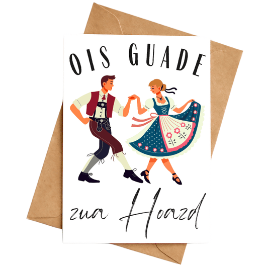 Glückwunschkarte Hochzeit "Bayrisch"