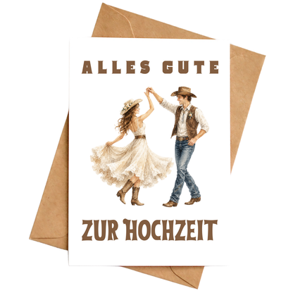 Hochzeitskarte Cowboy Western