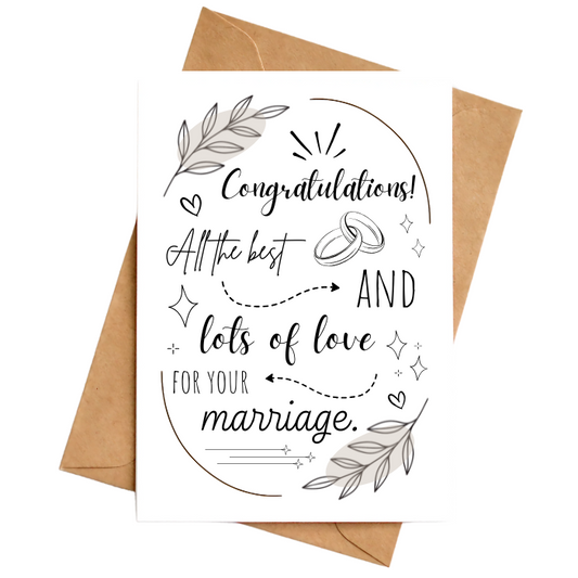 Hochzeitskarte auf Englisch