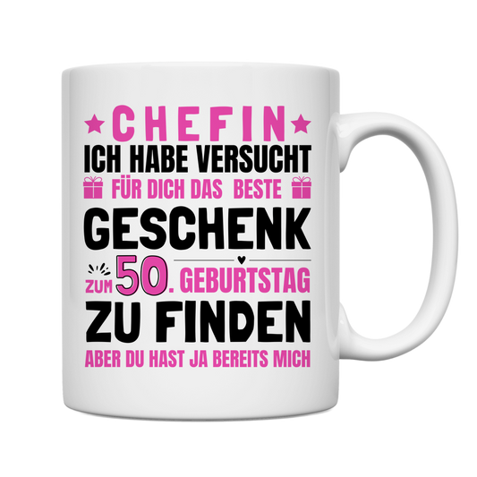 Tasse Chefin 50. Geburtstag Geschenk