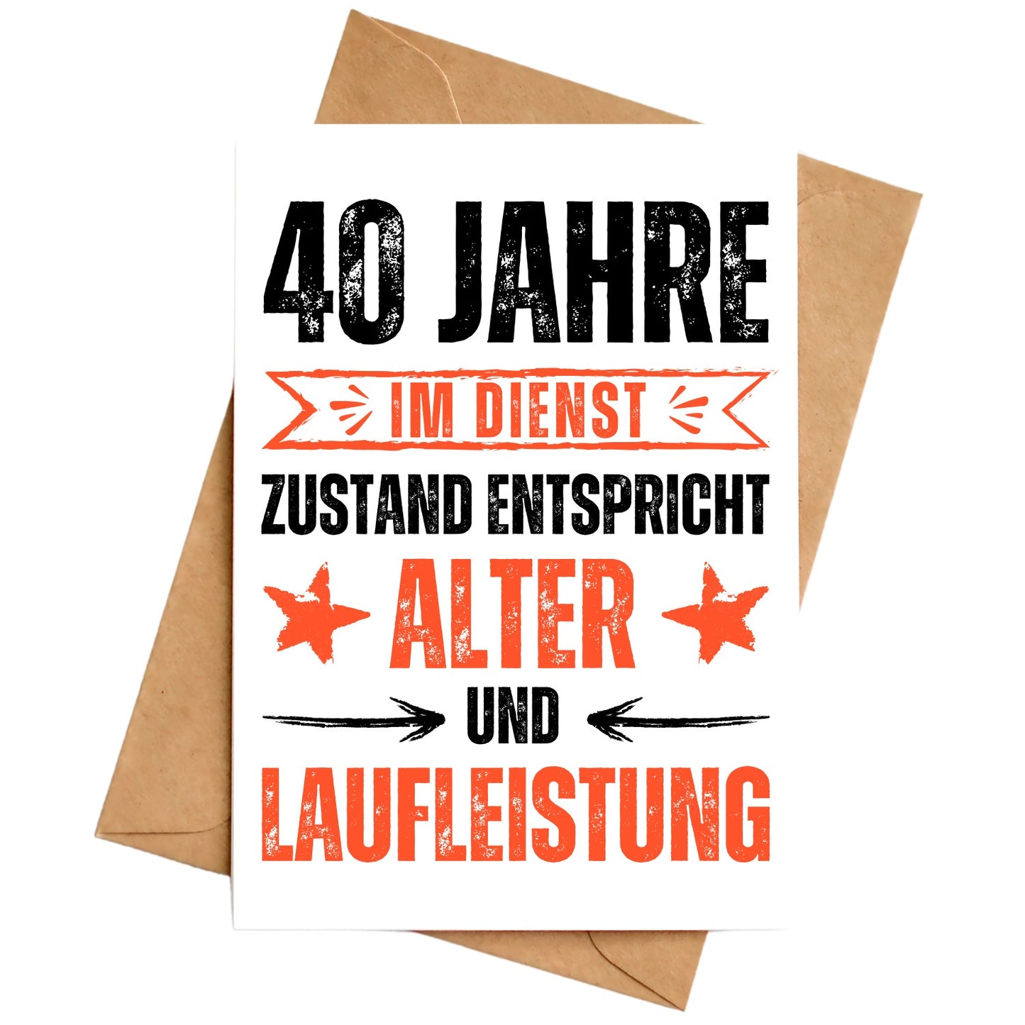 Karte "40 Jähriges Dienstjubiläum" (Laufleistung)