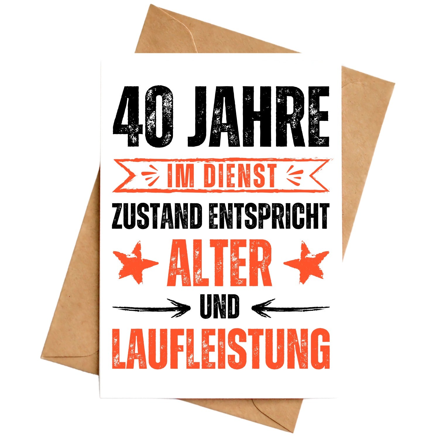 Karte "40 Jähriges Dienstjubiläum" (Laufleistung)