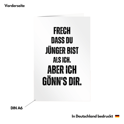 Geburtstagskarte "Ich gönn's dir" Vorderseite