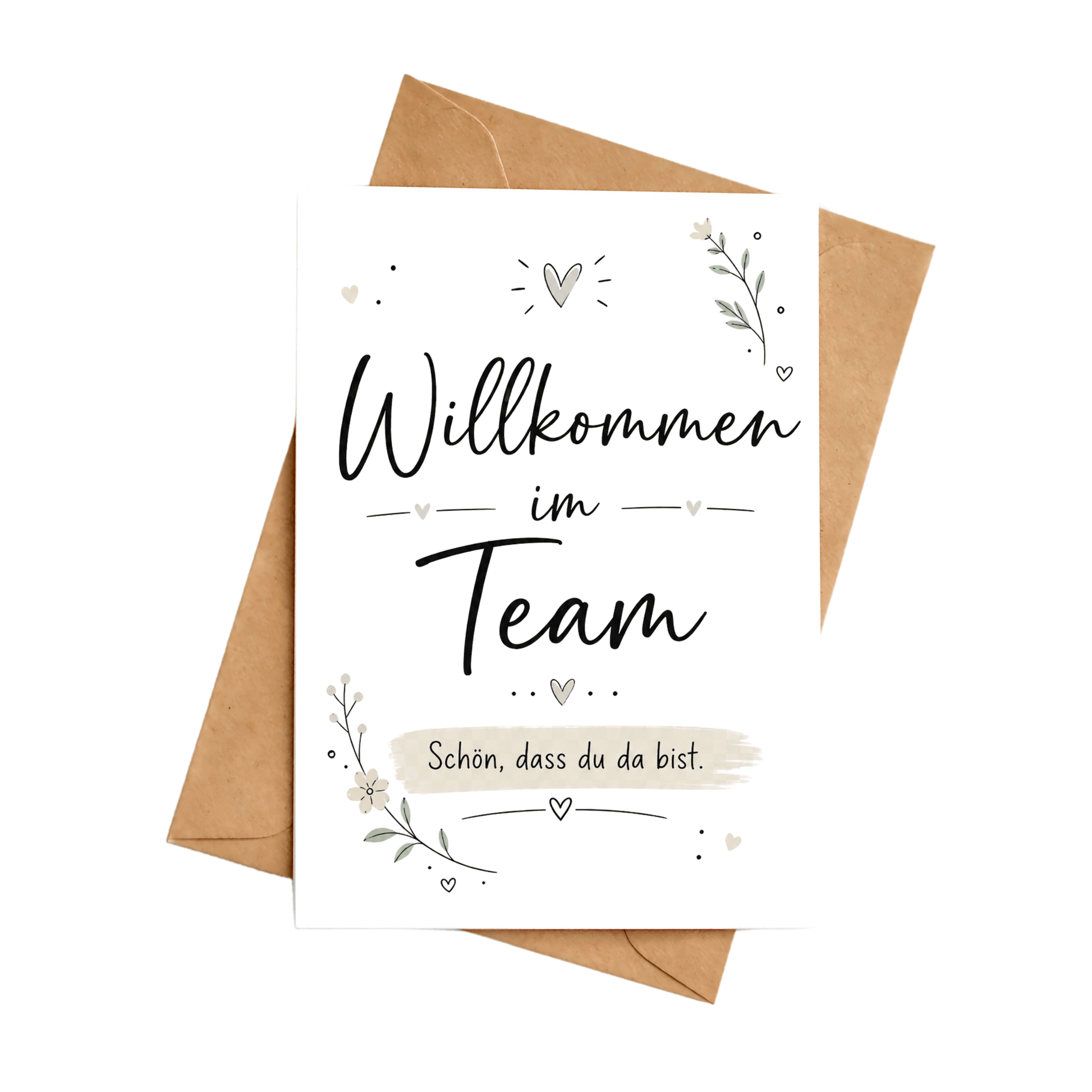 Karte "Willkommen im Team - Schön, dass du da bist"