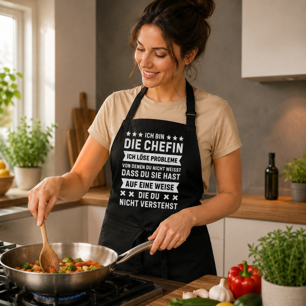 Kochschürze Chefin lustig