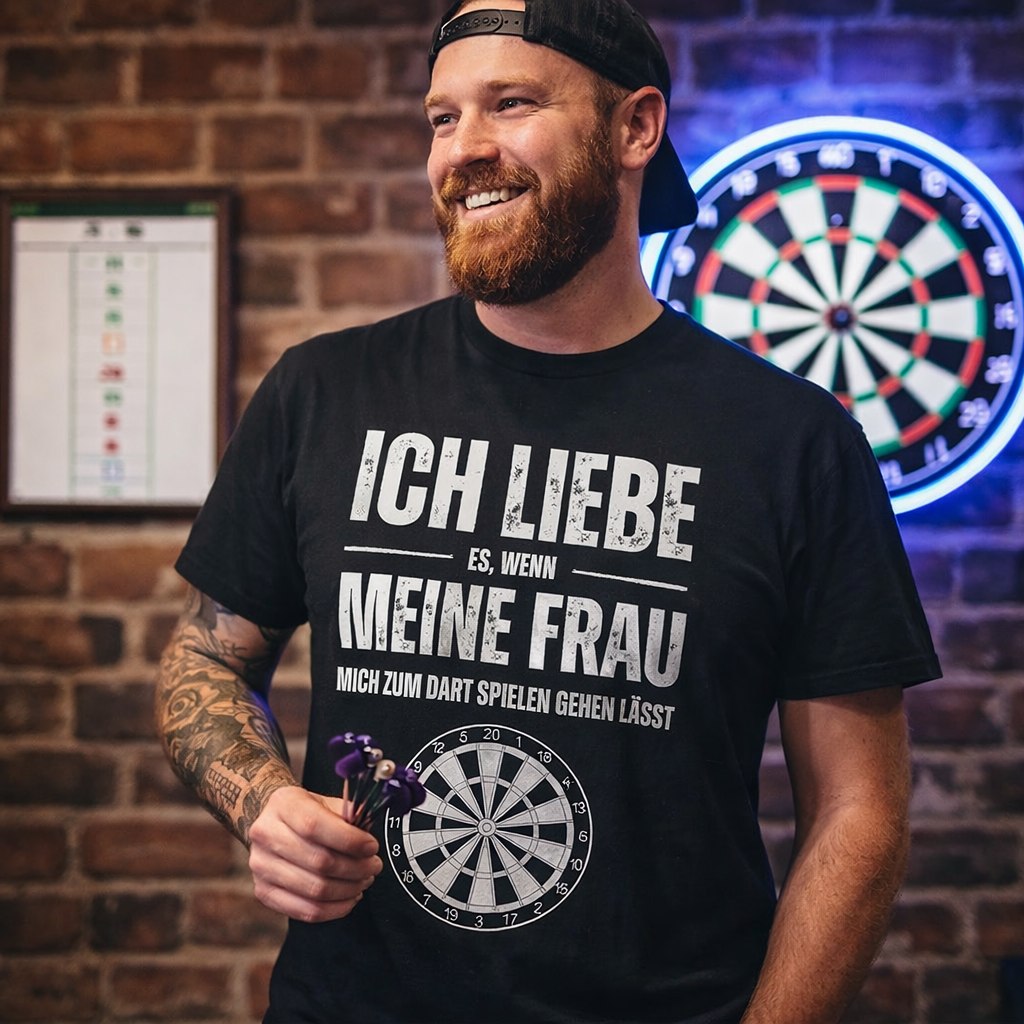 Lustiges Dart T-Shirt mit Spruch