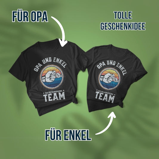 Opa Enkel Partnerlook T-Shirts "Beeindruckendes Team"