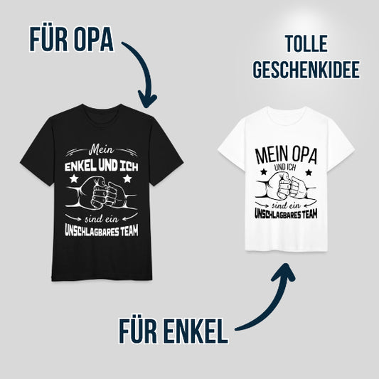 Opa Enkel Partnerlook T-Shirts "Unschlagbares Team"