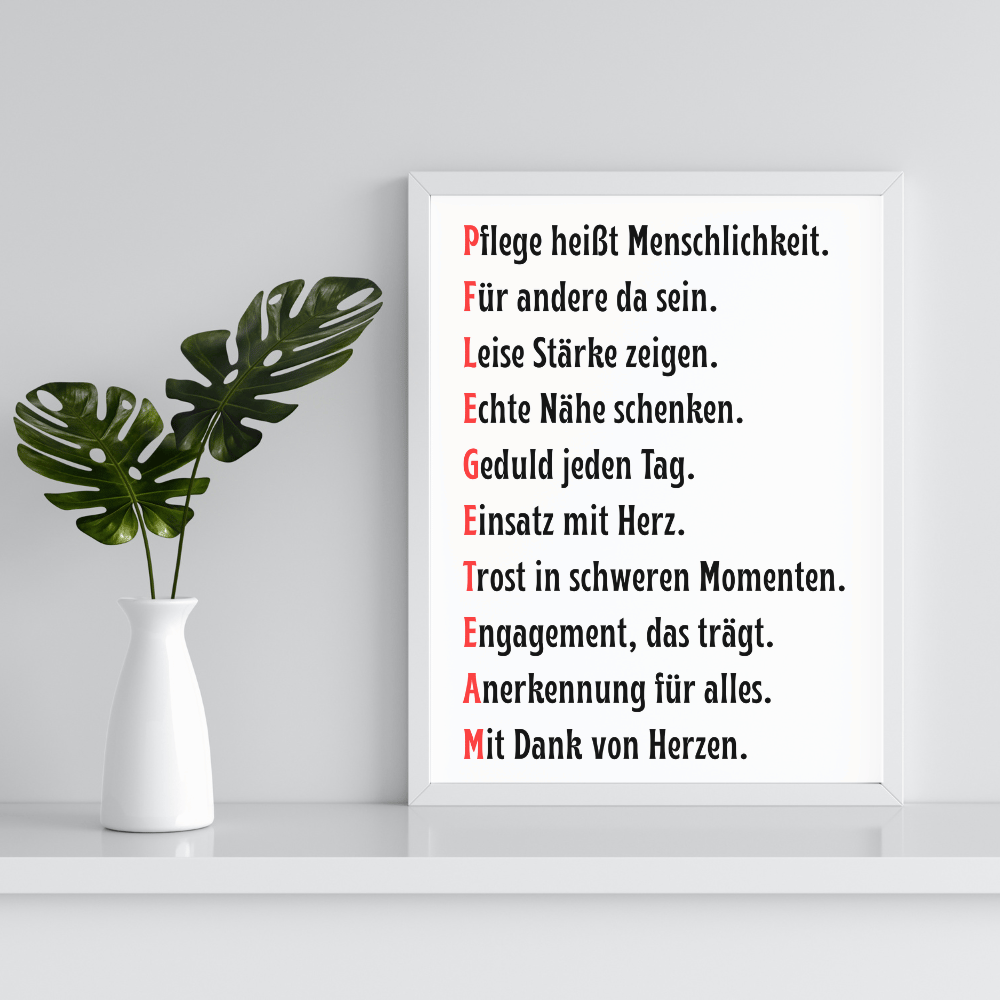 Poster "Pflegeteam - Danke"