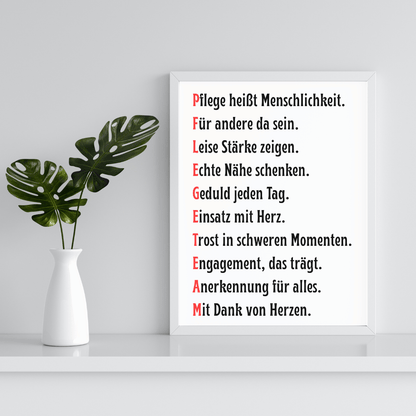 Poster "Pflegeteam - Danke"