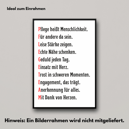 Poster "Pflegeteam - Danke"