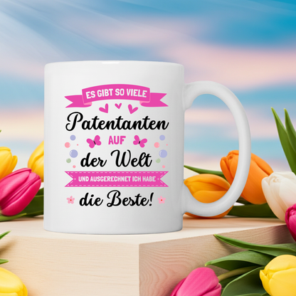 Tasse "Ausgerechnet ich habe die beste Patentante auf der Welt"