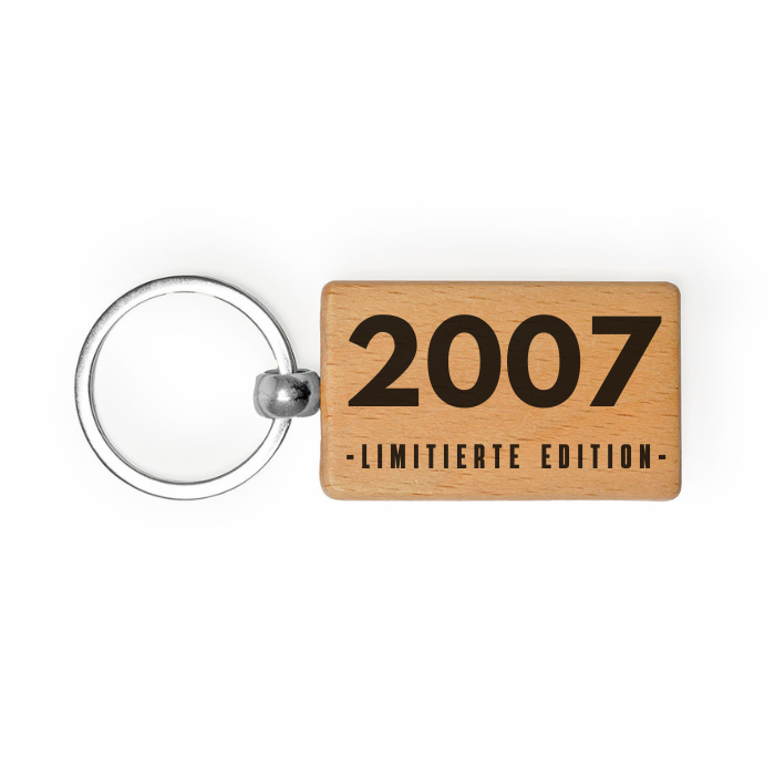 Schlüsselanhänger "2007 - Limitierte Edition" (Naturholz)