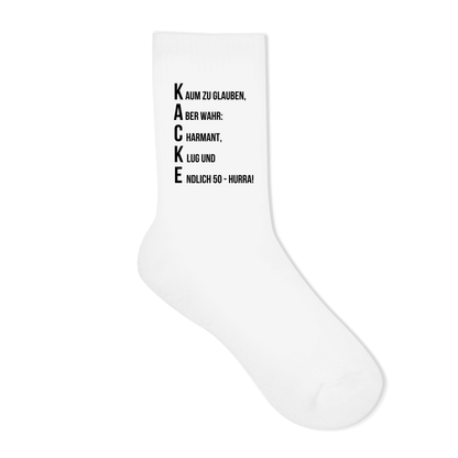 Socken "Endlich 50 - Kaum zu glauben"