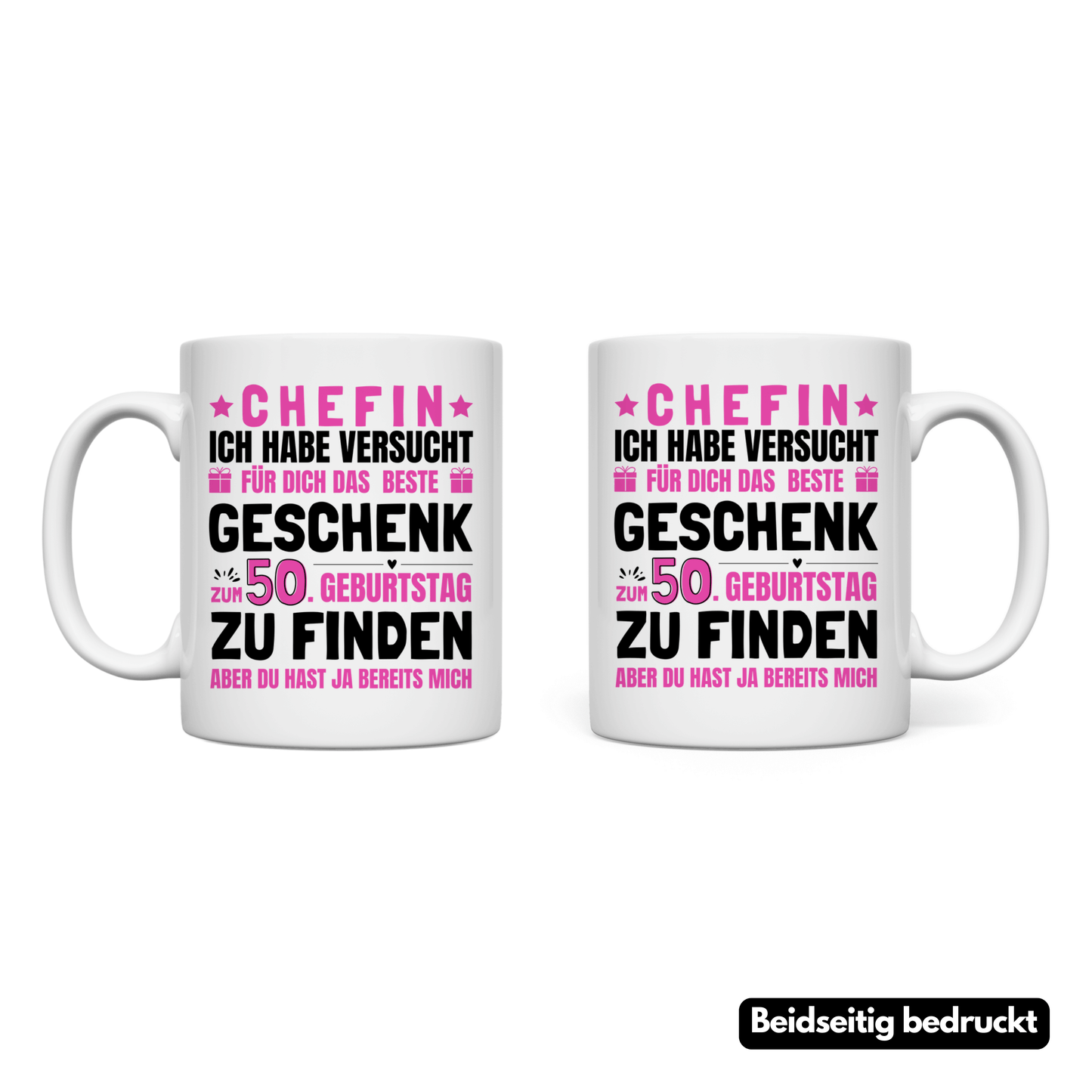 Tasse "Chefin - Das beste Geschenk zum 50. Geburtstag"