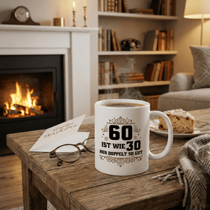 Tasse "60 ist wie 30, nur doppelt so gut"