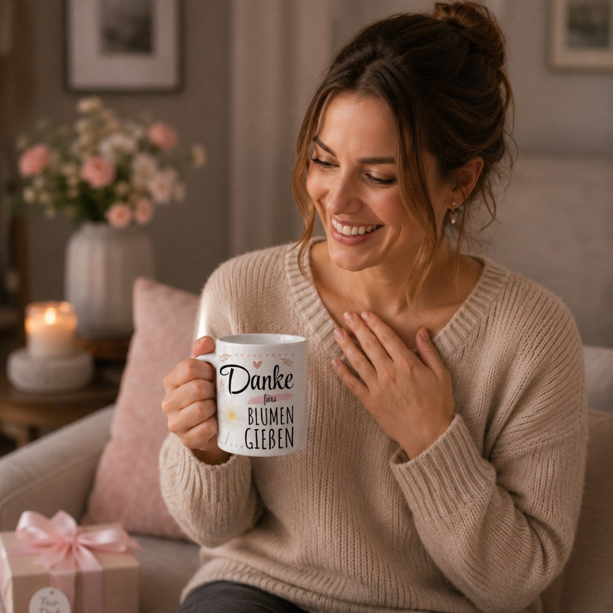 Tasse "Danke fürs Blumen gießen" Geschenk