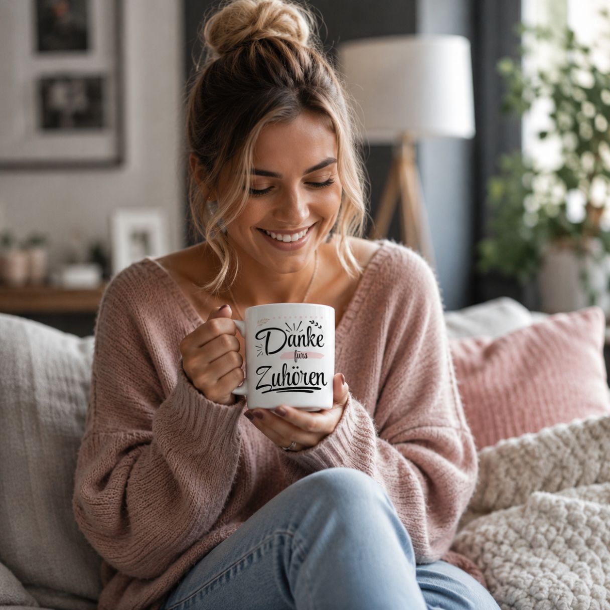 Tasse "Danke fürs Zuhören" Lifestylebild