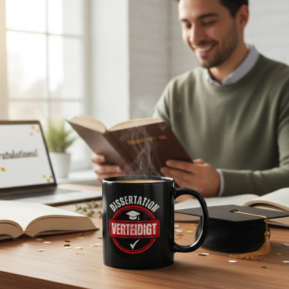 Tasse Geschenk Dissertation verteidigt
