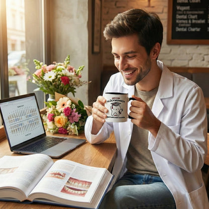 Geschenk für den Zahnarzt zum Examen Tasse