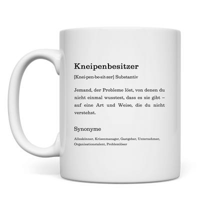 Tasse "Kneipenbesitzer" (Definition)