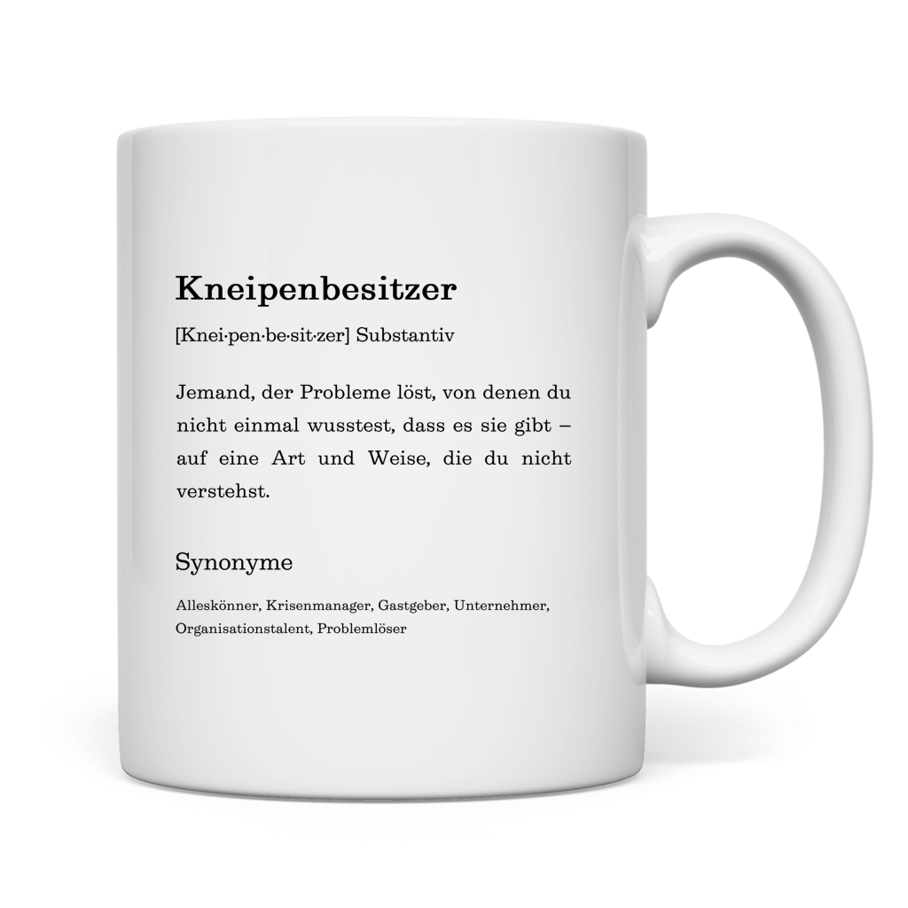 Tasse "Kneipenbesitzer" (Definition)