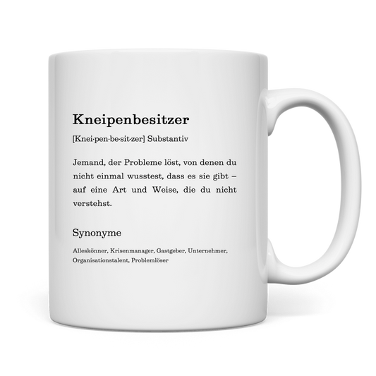 Tasse "Kneipenbesitzer" (Definition)
