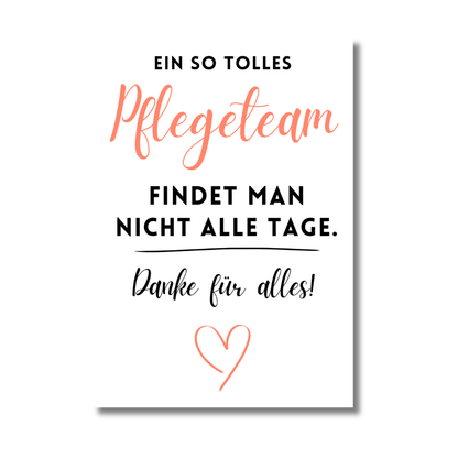 Poster "Tolles Pflegeteam - Danke"