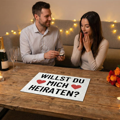 Willst du mich heiraten Puzzle Lifestylebild
