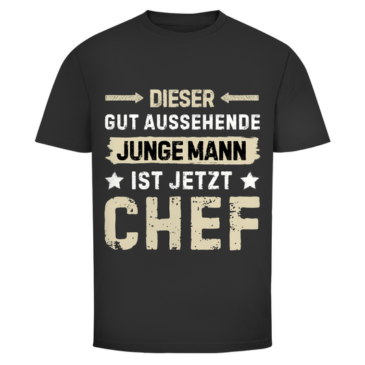 Herren T-Shirt "Dieser junge Mann ist jetzt Chef"