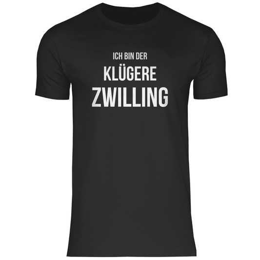 Herren T-Shirt "Ich bin der klügere Zwilling"