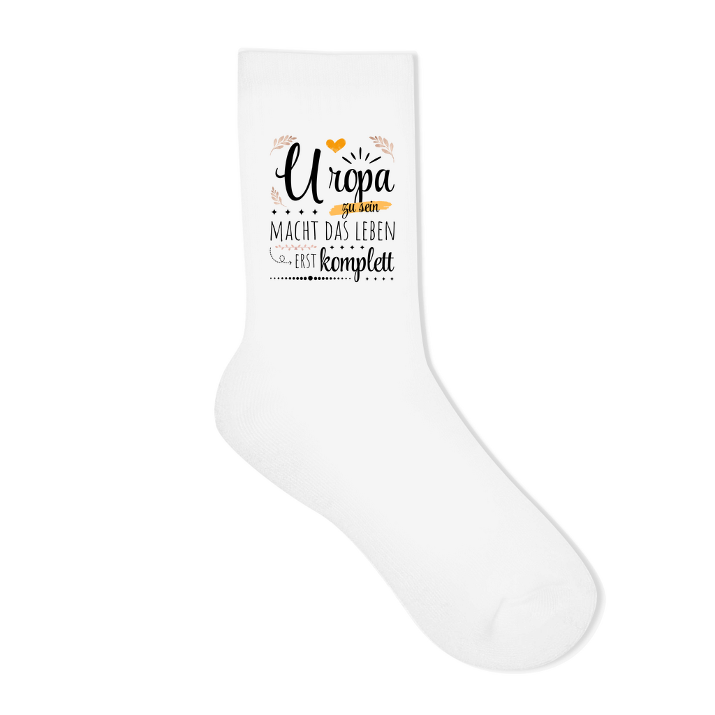 Socken "Uropa zu sein macht das Leben erst komplett"