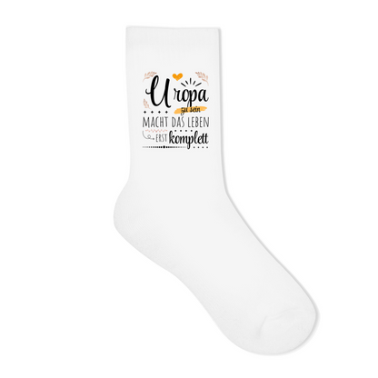 Socken "Uropa zu sein macht das Leben erst komplett"