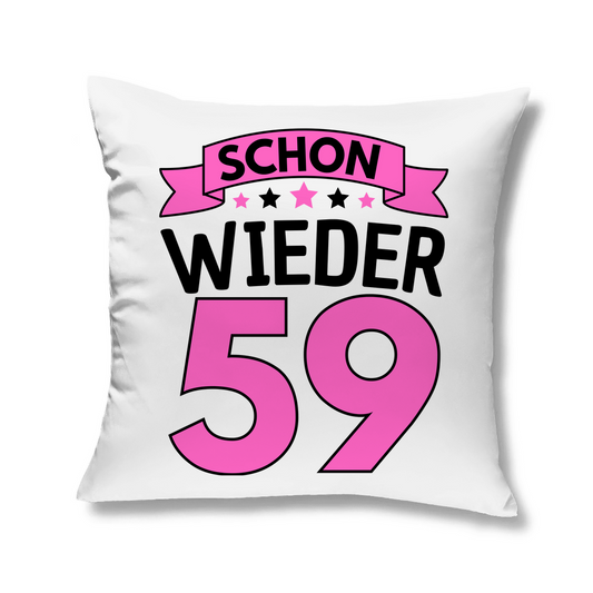 Sofakissen "Schon wieder 59" (Pinkes Motiv)