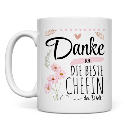 Tasse "Danke an die beste Chefin der Welt"
