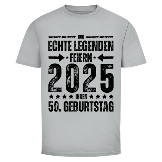 Herren T-Shirt "50. Geburtstag 2025" grau