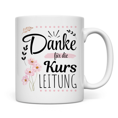 Tasse "Danke für die Kursleitung" Rückseite