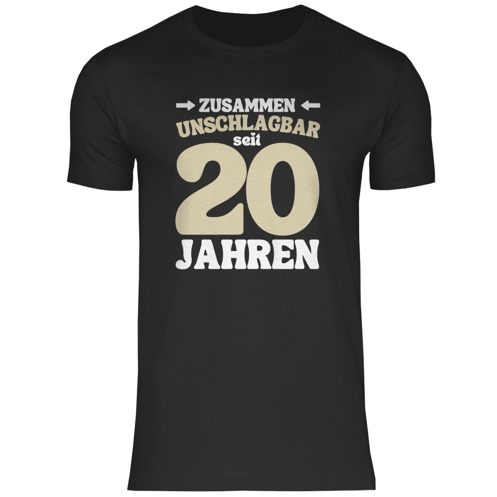 Herren T-Shirt "Zusammen unschlagbar seit 20 Jahren" schwarz