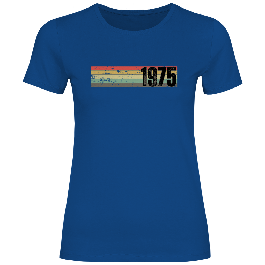 Damen T-Shirt "1975" blau