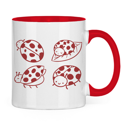 Tasse "4 Marienkäfer" rot