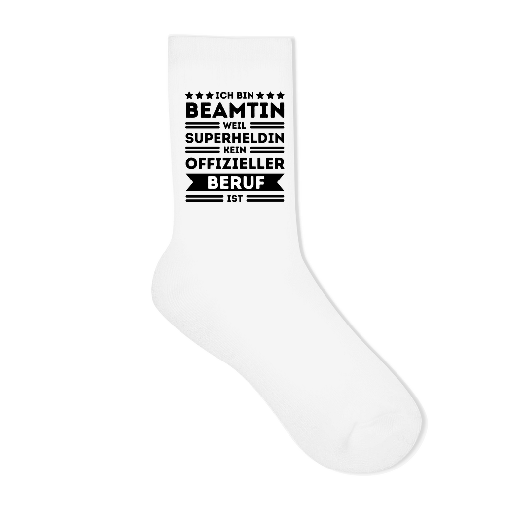 Socken "Beamtin - weil Superheldin kein offizieller Beruf ist"