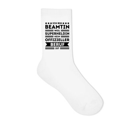 Socken "Beamtin - weil Superheldin kein offizieller Beruf ist"