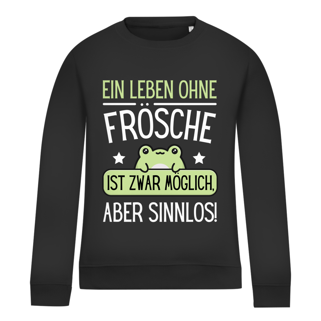 Damen Sweatshirt "Ein Leben ohne Frösche ist zwar möglich"